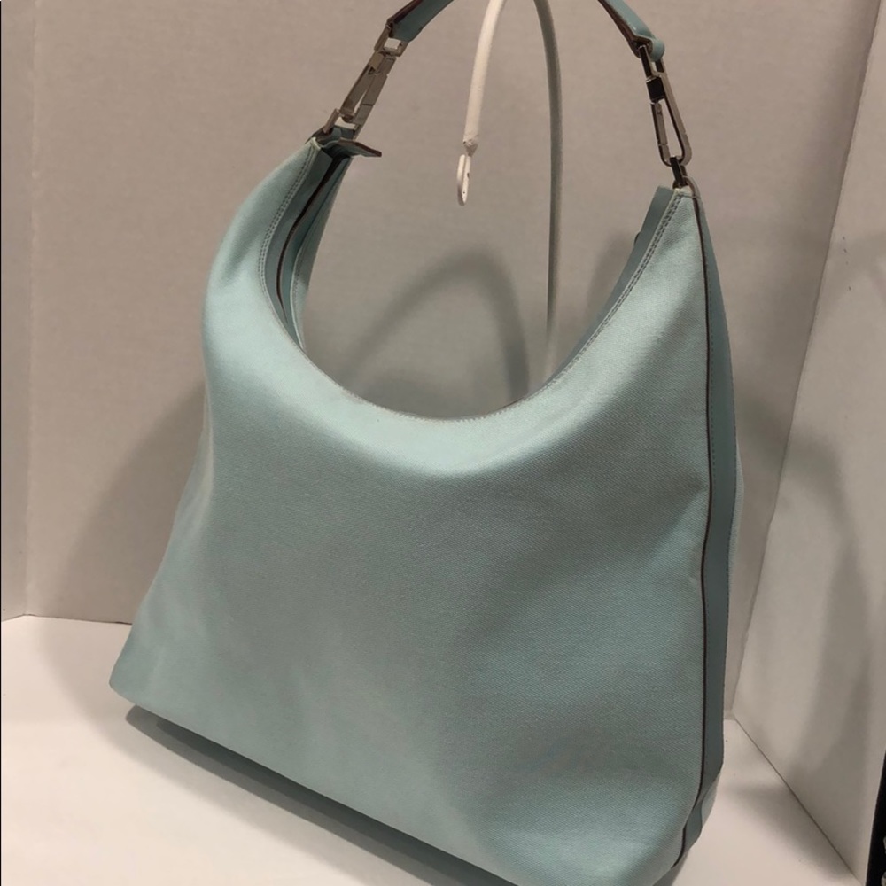 Gucci Vintage Aqua Hobo zipper Gorgeous  Handbag. New never worn Today’s Look